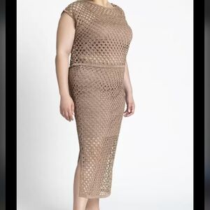 Eloquii Metallic Skirt Set